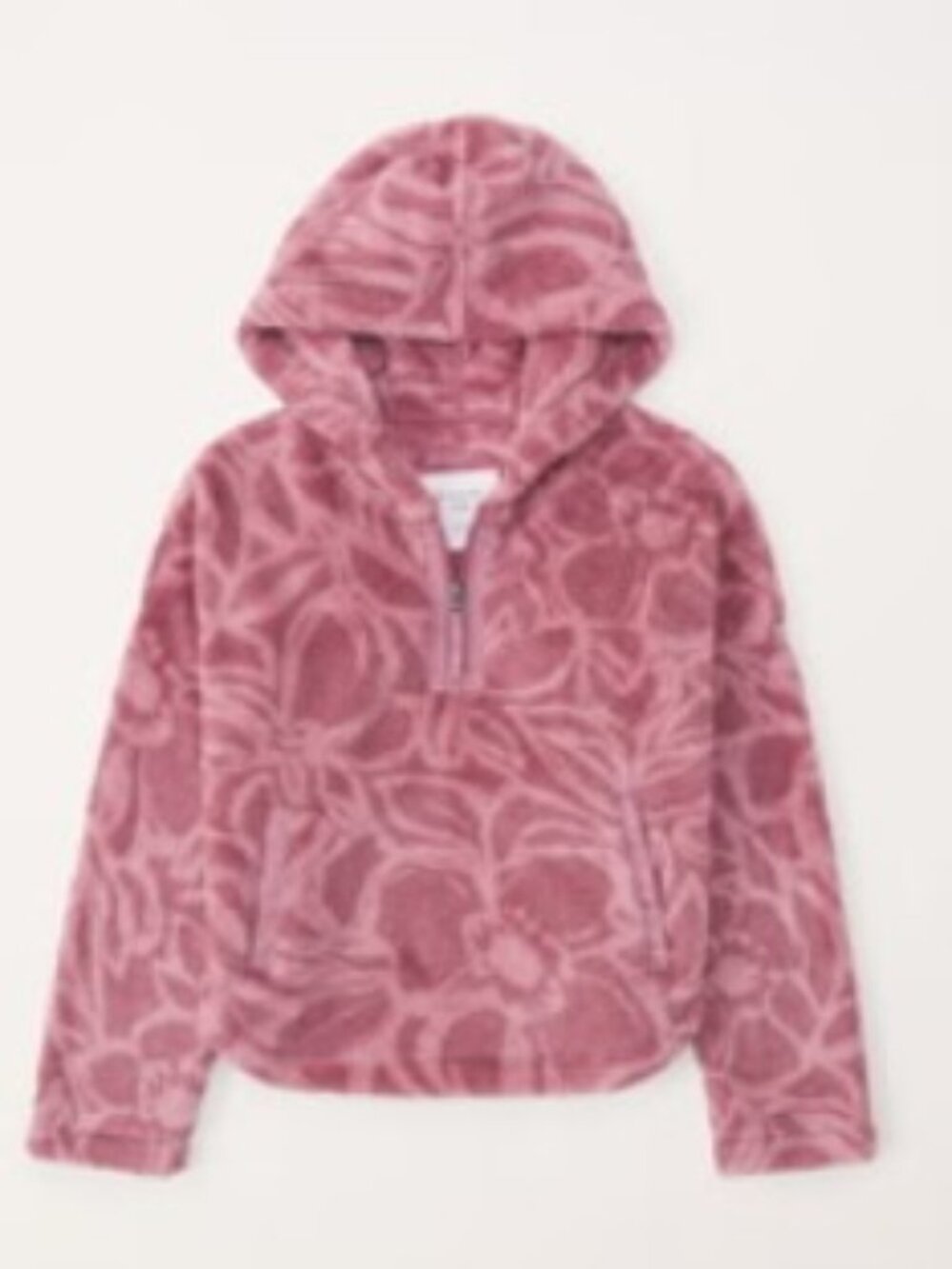 Girls Abercrombie & Fitch kids pattern cozy quarter-zip hoodie